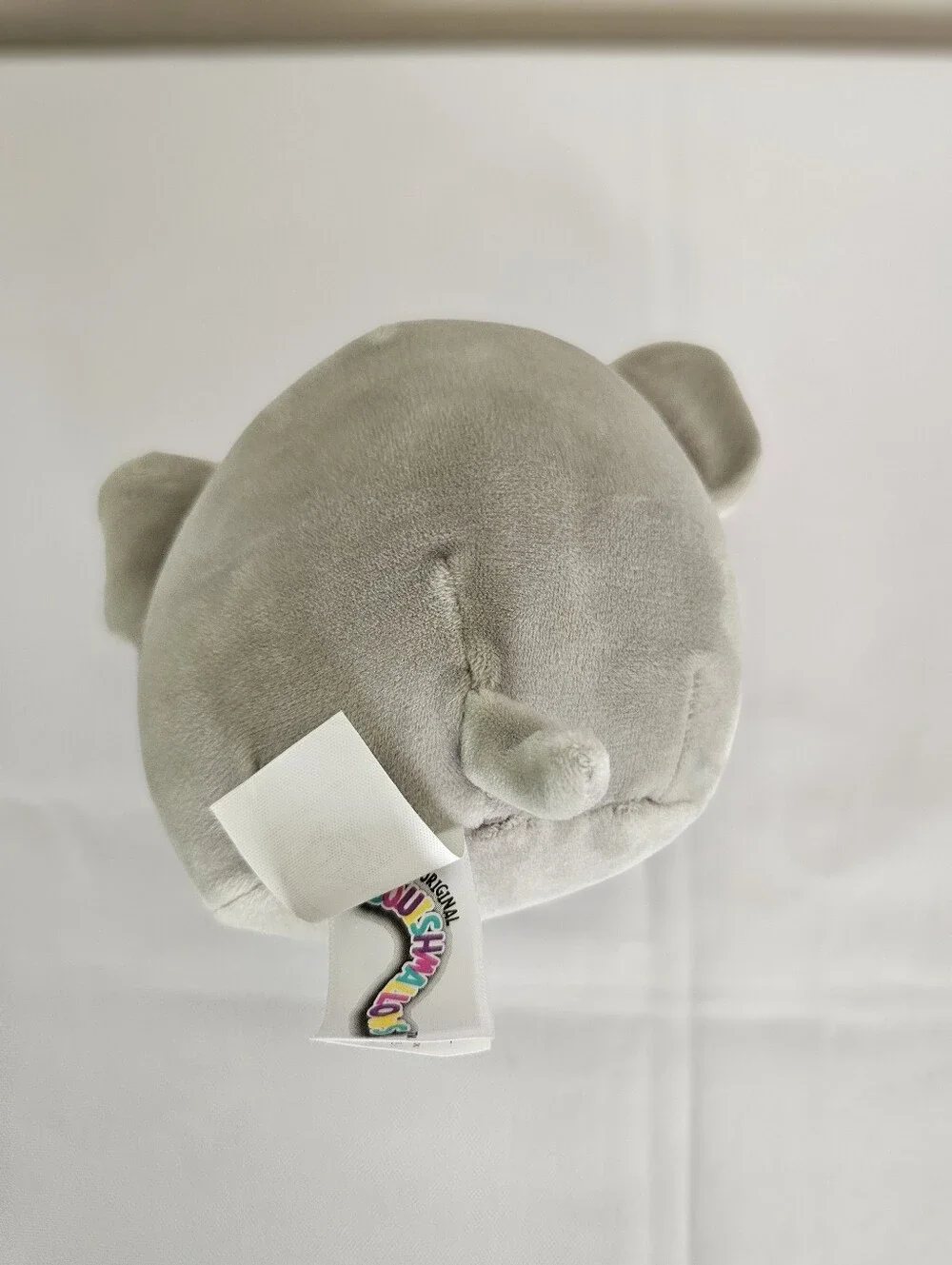 Squishmallows Gray Elephant Coin Pouch with Pink Ears